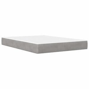 vidaXL Bed Frame with Mattress Light Gray 140 x 200 cm Velvet