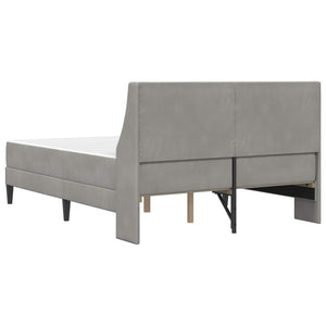 vidaXL Bed Frame with Mattress Light Gray 140 x 200 cm Velvet