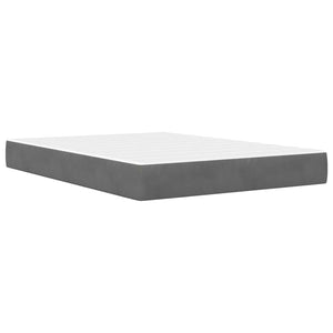 vidaXL Bed Frame with Mattress Dark Gray 140 x 200 cm Velvet