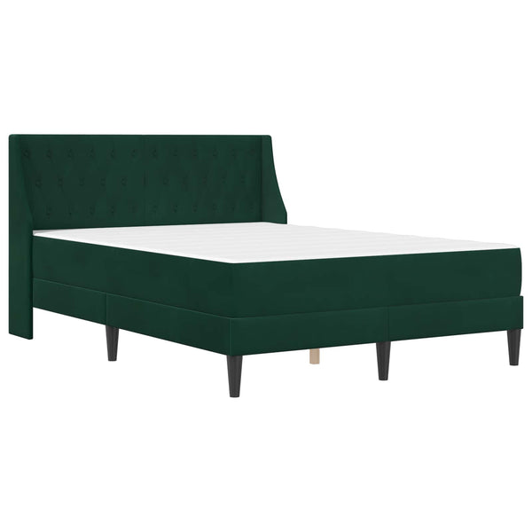 vidaXL Bed Frame with Mattress Dark Green 160 x 200 cm Velvet