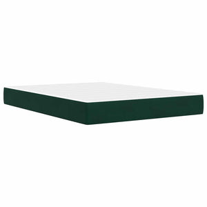 vidaXL Bed Frame with Mattress Dark Green 160 x 200 cm Velvet