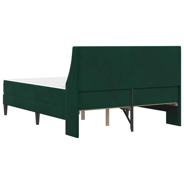 vidaXL Bed Frame with Mattress Dark Green 160 x 200 cm Velvet