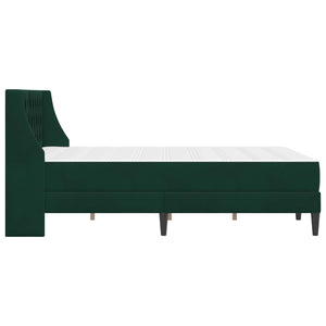 vidaXL Bed Frame with Mattress Dark Green 160 x 200 cm Velvet
