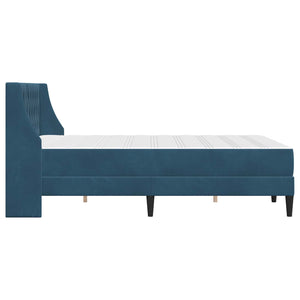 vidaXL Bed Frame with Mattress with Mattress Blue 160 x 200 cm Velvet
