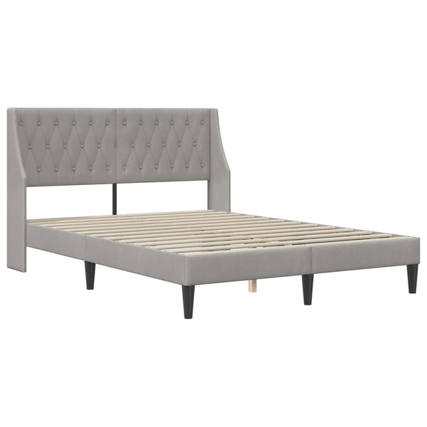 vidaXL Bed Frame with Mattress Light Gray 180 x 200 cm Velvet