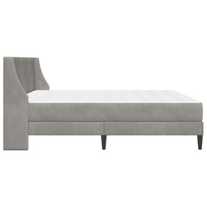 vidaXL Bed Frame with Mattress Light Gray 200 x 200 cm Velvet