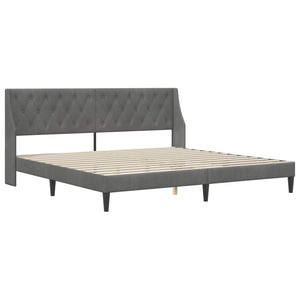 vidaXL Bed Frame with Mattress Dark Grey 200 x 200 cm Velvet