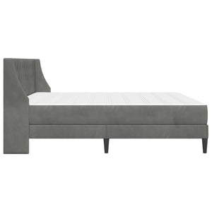 vidaXL Bed Frame with Mattress Dark Grey 200 x 200 cm Velvet