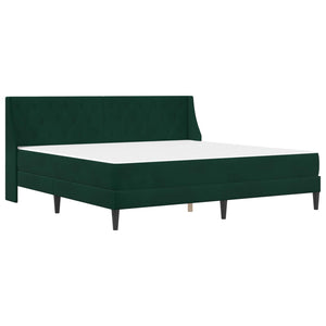 vidaXL Bed Frame with Mattress Dark Green 200 x 200 cm Velvet