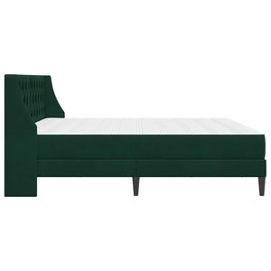 vidaXL Bed Frame with Mattress Dark Green 200 x 200 cm Velvet