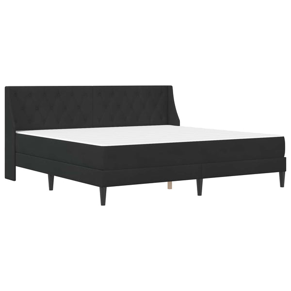 vidaXL Bed Frame with Mattress with Mattress Black 200 x 200 cm Velvet