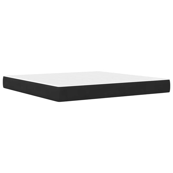 vidaXL Bed Frame with Mattress with Mattress Black 200 x 200 cm Velvet