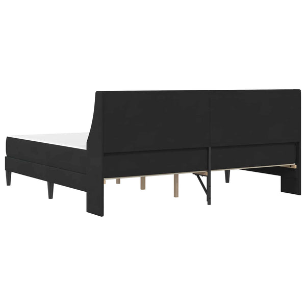 vidaXL Bed Frame with Mattress with Mattress Black 200 x 200 cm Velvet