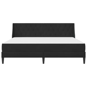 vidaXL Bed Frame with Mattress with Mattress Black 200 x 200 cm Velvet