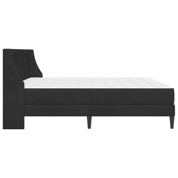 vidaXL Bed Frame with Mattress with Mattress Black 200 x 200 cm Velvet