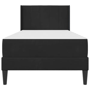vidaXL Bed Frame with Mattress with Headboard Black 90 x 190 cm Velvet