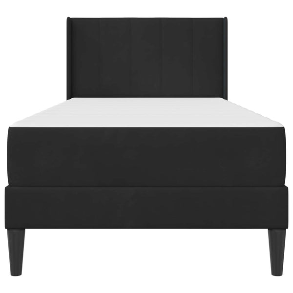 vidaXL Bed Frame with Mattress with Headboard Black 90 x 190 cm Velvet