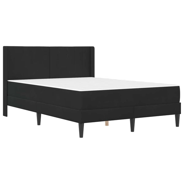 vidaXL Bed Frame with Mattress and Headboard Black 120 x 190 cm Velvet