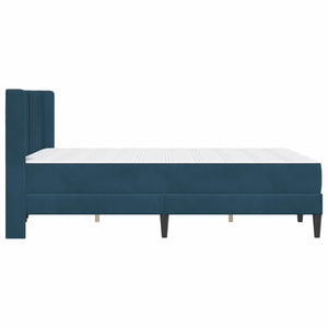 vidaXL Bed Frame with Mattress and Headboard Blue 120 x 190 cm Velvet