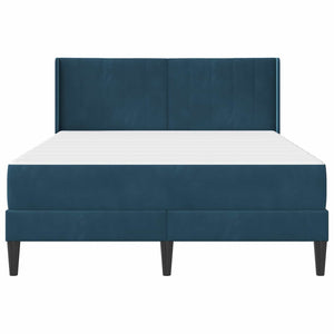 vidaXL Bed Frame with Mattress and Headboard Blue 120 x 200 cm Velvet