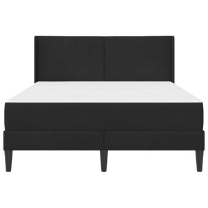 vidaXL Bed Frame with Mattress with Headboard Black 140 x 190 cm Velvet