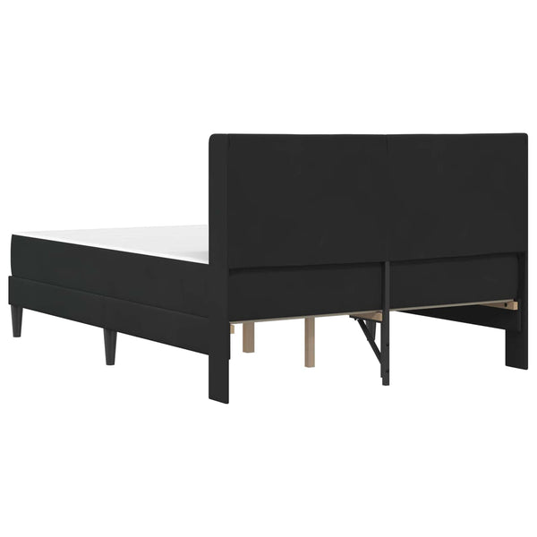 vidaXL Bed Frame with Mattress with Headboard Black 140 x 200 cm Velvet