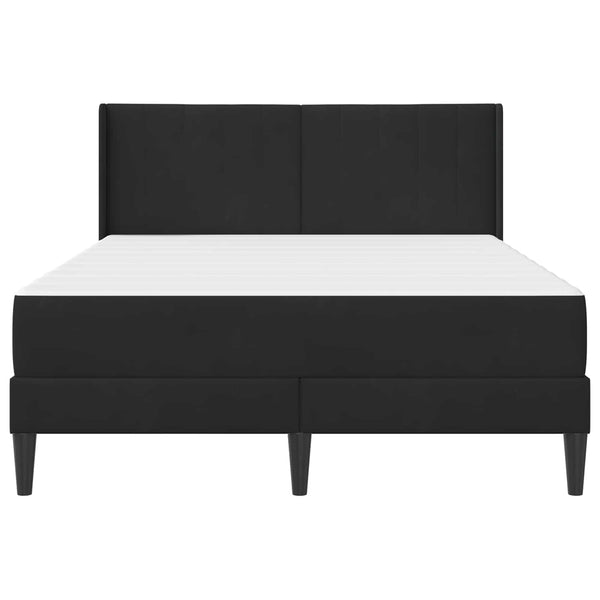 vidaXL Bed Frame with Mattress with Headboard Black 140 x 200 cm Velvet