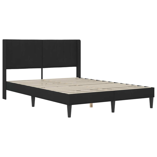 vidaXL Bed Frame with Mattress with Headboard Black 160 x 200 cm Velvet