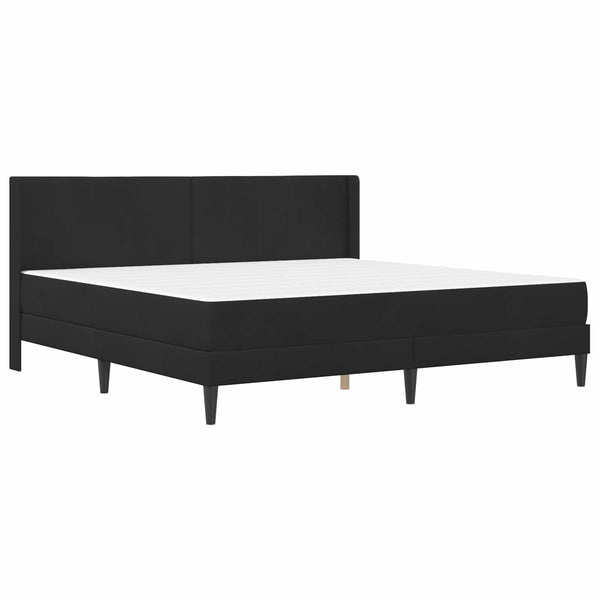 vidaXL Bed Frame with Mattress with Headboard Black 180 x 200 cm Velvet