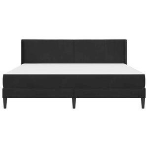 vidaXL Bed Frame with Mattress with Headboard Black 180 x 200 cm Velvet