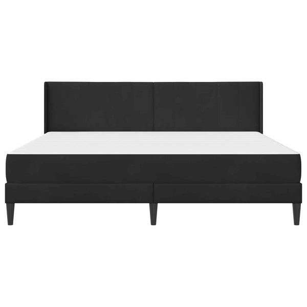 vidaXL Bed Frame with Mattress with Headboard Black 180 x 200 cm Velvet