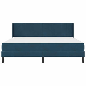 vidaXL Bed Frame with Mattress and Headboard Blue 200 x 200 cm Velvet