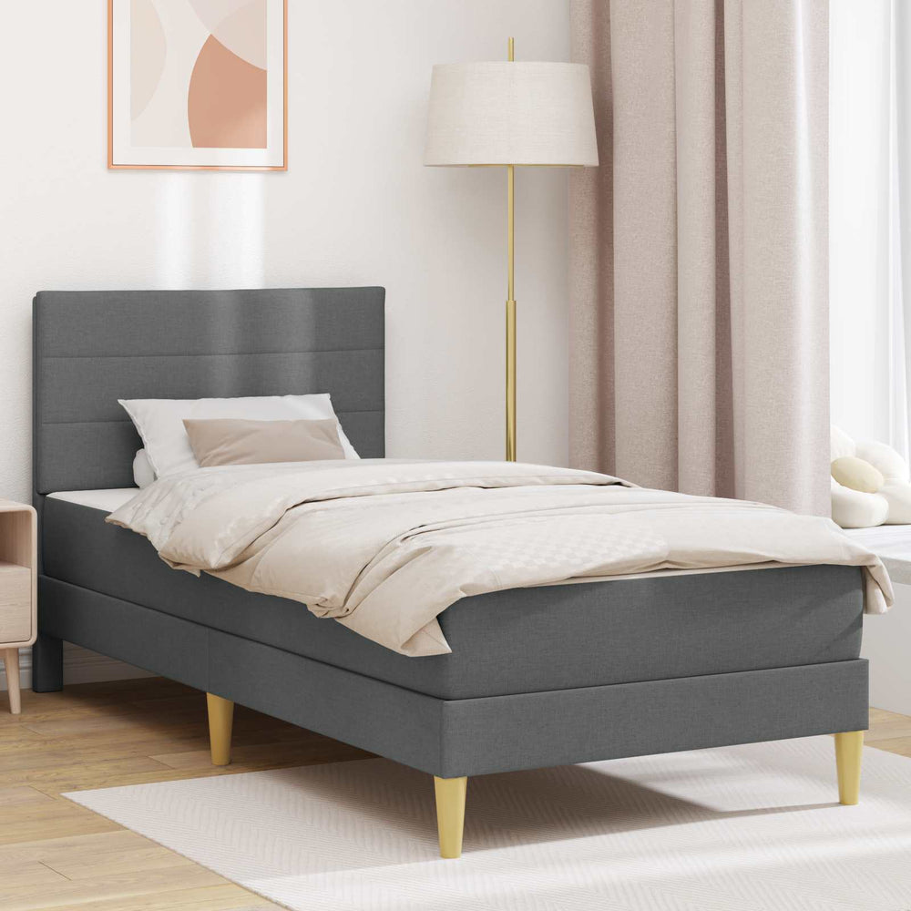 vidaXL Bed Frame Dark Grey 80 x 200 cm Polyester