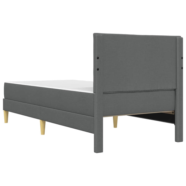 vidaXL Bed Frame Dark Grey 80 x 200 cm Polyester