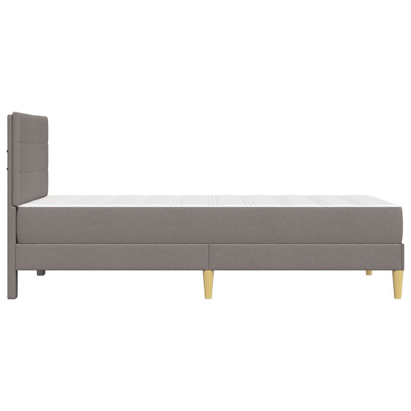 vidaXL Bed Frame Taupe 80 x 200 cm Polyester