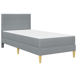 vidaXL Bed Frame Light Gray 90 x 190 cm Polyester