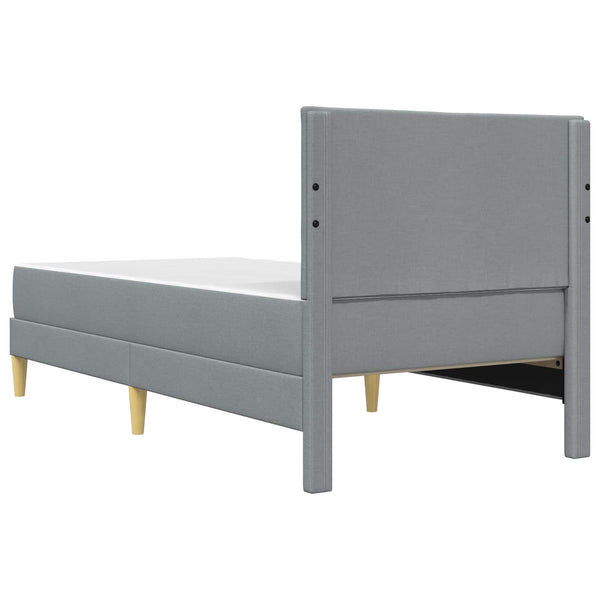 vidaXL Bed Frame Light Gray 90 x 190 cm Polyester