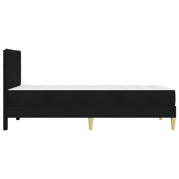 vidaXL Bed Frame Black 90 x 190 cm Polyester