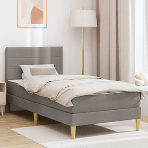 vidaXL Bed Frame Taupe 90 x 190 cm Polyester