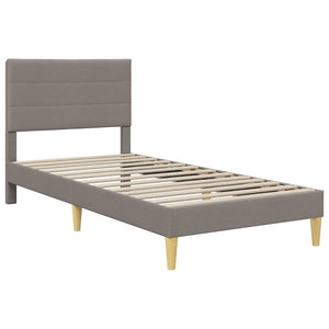 vidaXL Bed Frame Taupe 90 x 190 cm Polyester