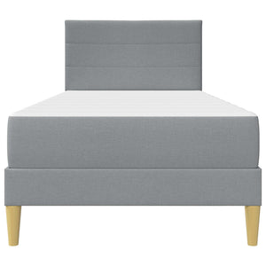 vidaXL Bed Frame Light Gray 90 x 200 cm Polyester
