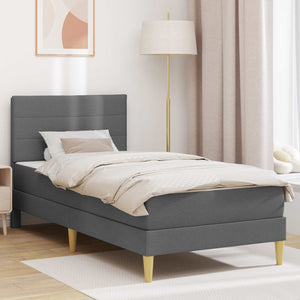 vidaXL Bed Frame Dark Grey 90 x 200 cm Polyester