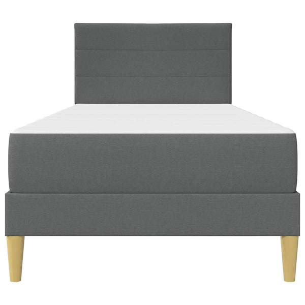 vidaXL Bed Frame Dark Grey 90 x 200 cm Polyester