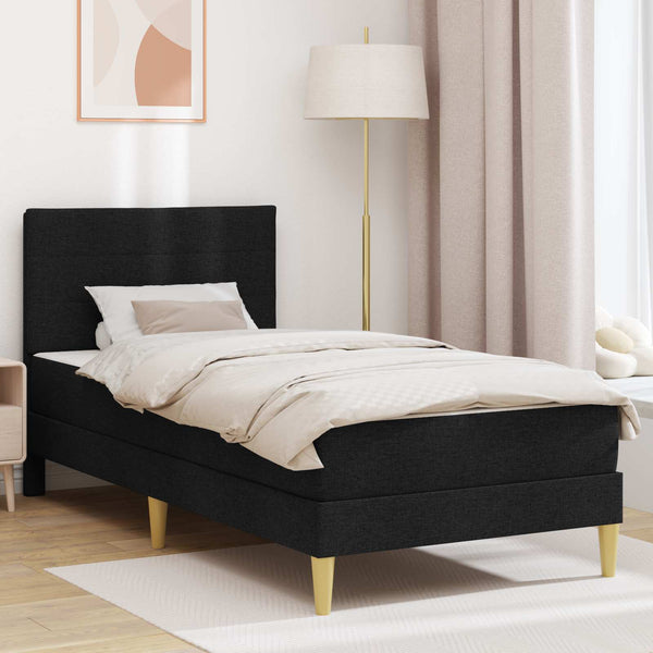 vidaXL Bed Frame Black 90 x 200 cm Polyester