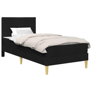 vidaXL Bed Frame Black 90 x 200 cm Polyester