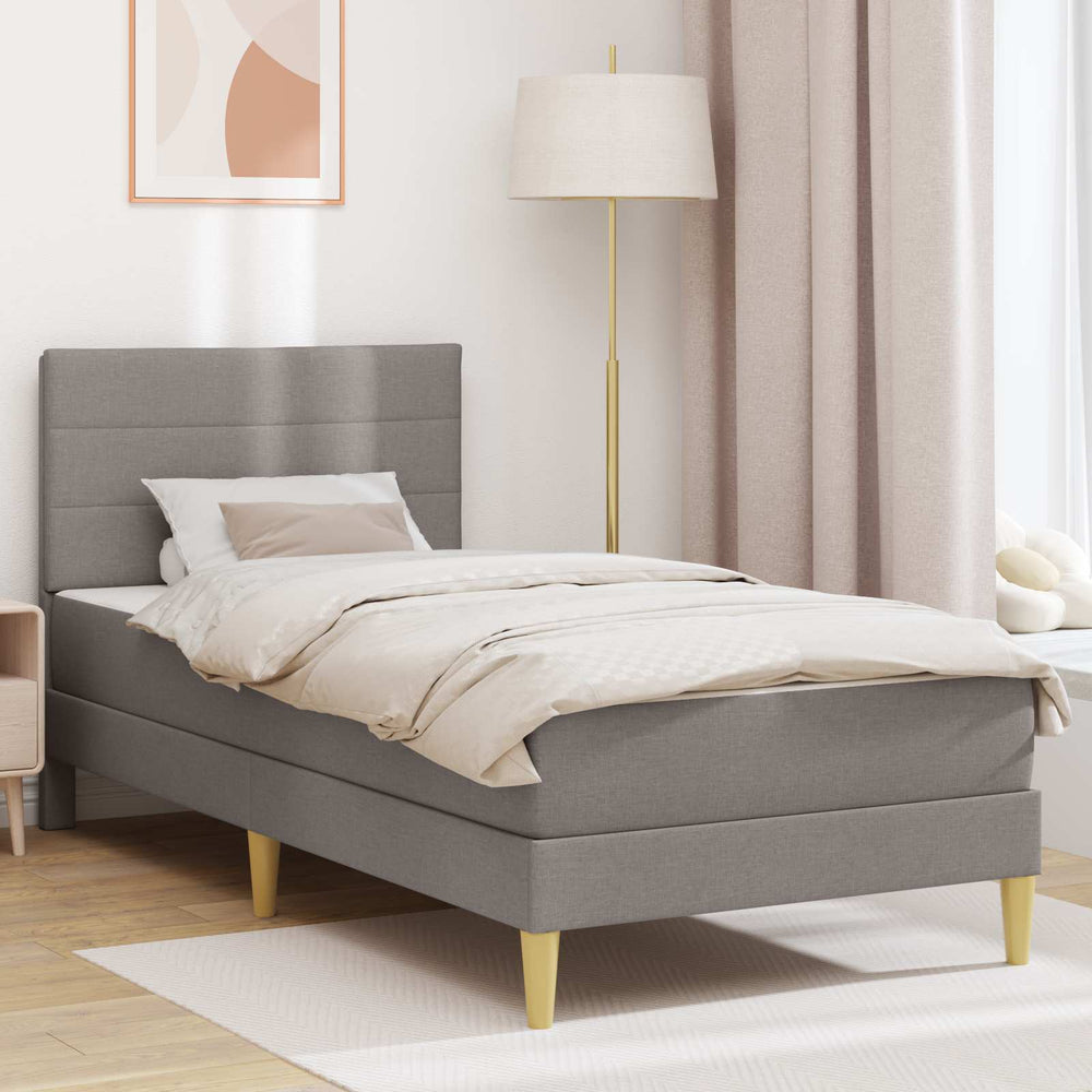 vidaXL Bed Frame Taupe 90 x 200 cm Polyester
