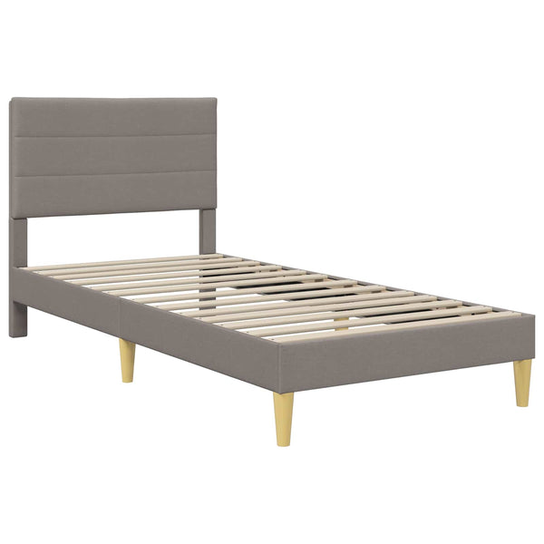 vidaXL Bed Frame Taupe 90 x 200 cm Polyester