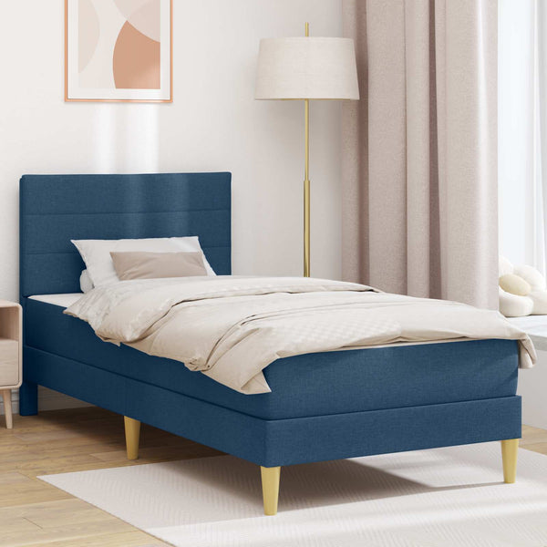 vidaXL Bed Frame Blue 90 x 200 cm Polyester