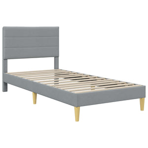 vidaXL Bed Frame Light Gray 100 x 200 cm Polyester