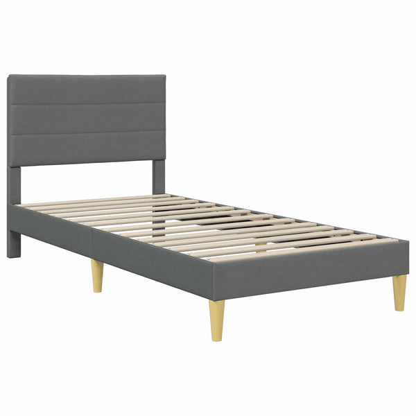 vidaXL Bed Frame Dark Grey 100 x 200 cm Polyester